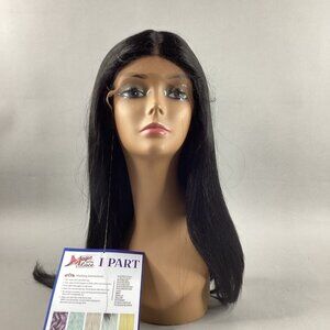 MLI315 Magic Lace Long Straight #1B Off Black Lace Front Synthetic Wig